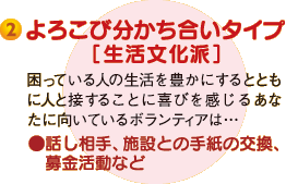 2.よろこび分かち合いタイプ[生活文化派]